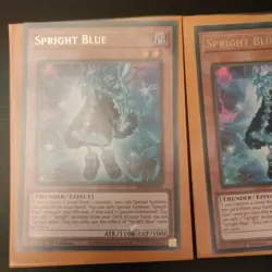 3x YUGIOH SPRIGHT BLUE ULTRA RARE 1ST NM BLTR-EN075 Playset MINT - Image 2