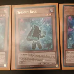 3x YUGIOH SPRIGHT BLUE ULTRA RARE 1ST NM BLTR-EN075 Playset MINT - Image 3