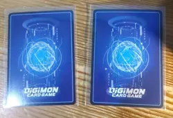 Scratched Digimon Card Game Shinomiya Rina R 2-Card Set Parallel - Image 2