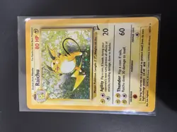 Pokemon TCG Raichu Base Set 2 2nd Edition Holo Card 16/130 Unlimited Holo Rare - Image 1