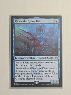Kiora, the Rising Tide - Foundations - NM - MTG Magic - Rare - Creature - Image 1