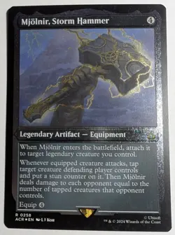 Mjolnir, Storm Hammer Etched Foil x1 Assassin's Creed MTG LP/NM - Image 1