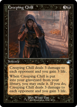 Creeping Chill (Retro Frame) [Ravnica Remastered] Magic MTG - Image 1