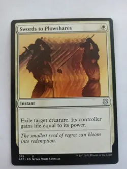 Swords to Plowshares 075 Adventures Of The Forgotten Realm Commander AFC MTG NM - Image 1