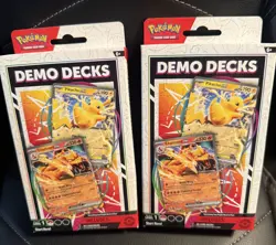 Pokemon Demo Decks Pikachu ex & Charizard ex Factory Sealed 2024 Level 1 x2 - Image 1
