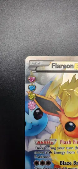 Pokemon Card Flareon EX Generations RC28 Radiant Collection Full Art Holo LP - Image 3