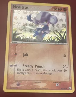 Meditite (Delta Species) - 66/101 - Pokemon Dragon Frontiers Reverse Holo NM - Image 1