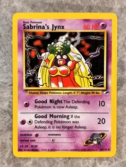 Sabrina's Jynx 059/132 Pokemon TCG Gym Heroes WOTC Vintage Regular Near Mint N1 - Image 1