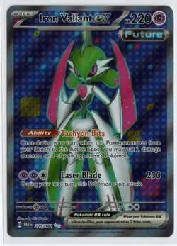 Iron Valiant EX 225/182 Paradox Rift Holo Ultra Rare Full art pokemon card TCG - Image 1