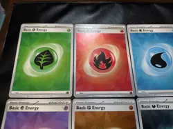 Basic Energy Reverse Holo Prismatic Evolutions Complete 8 Pokemon Card Set NM - Image 2