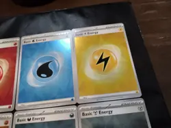 Basic Energy Reverse Holo Prismatic Evolutions Complete 8 Pokemon Card Set NM - Image 3