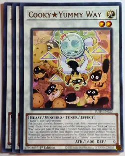 Yugioh x3 Cooky Yummy Way JUSH-EN020 Rare 1st Edition - Image 1