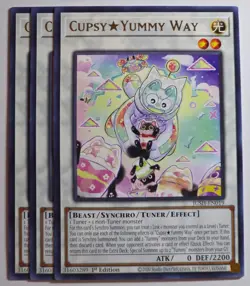Yugioh x3 Cupsy Yummy Way JUSH-EN019 Rare 1st Edition - Image 1