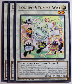 Yugioh x3 Lollipo Yummay Way JUSH-EN021 Rare 1st Edition - Image 1