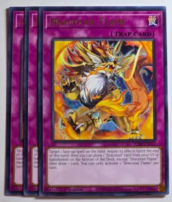 Yugioh x3 Dracotail Flame Jush-EN011 Rare 1st Edition - Image 1