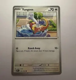 Yungoos 176/197 Sv03: Obsidian Flames Regular Common Pokemon Card Near Mint - Image 1
