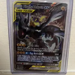 Pokemon TCG Pikachu & Zekrom GX Black Star Promo Card SM168 - Image 1
