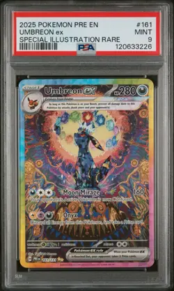 Pokemon Prismatic Evolutions Umbreon EX Sir SAR 161/131 TCG English Card PSA 9 - Image 1
