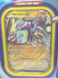 Pokemon TCG Paldea Legends TIN ONLY With Miraidon EX Pokemon Promo Card - Image 2