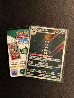 Pokemon TCG Gothitelle 211 Black Star Promo + Tech Sticker + Code Card Near Mint - Image 2
