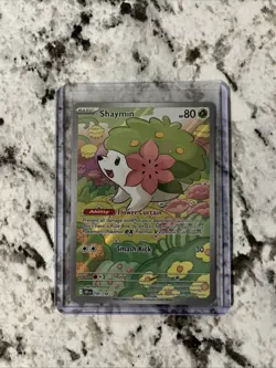Pokemon TCG Shaymin Illustration Rare Holo Card 185/182 Destined Rivals Series - Image 1