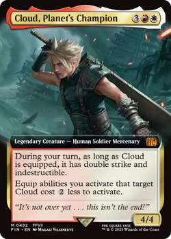 Cloud, Planet's Champion (Extended Art) [FINAL FANTASY] Magic MTG - Image 1
