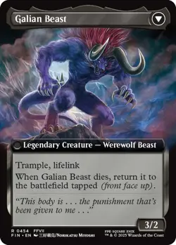 Vincent Valentine // Galian Beast (Extended Art) [FINAL FANTASY] Magic MTG - Image 2