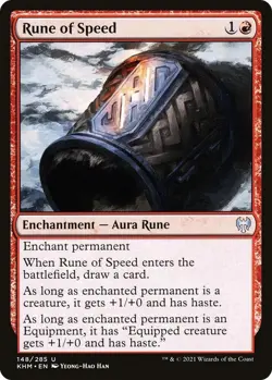 MTG Rune of Speed - Kaldheim (KHM) LP UC #148 - Image 1