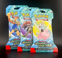 Pokemon Cards TCG Journey Together Sleeved PACK (Lot of 3) - Image 1