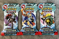 Pokemon Cards TCG Journey Together Sleeved PACK (Lot of 3) - Image 1