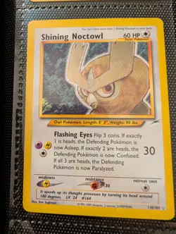 Shining Noctowl 110/105 - LP+ - Neo Destiny - WOTC Secret Rare - Pokemon TCG - Image 1