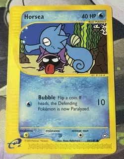 Horsea 84/147 Aquapolis WOTC Vintage Pokemon 2002 - Image 2