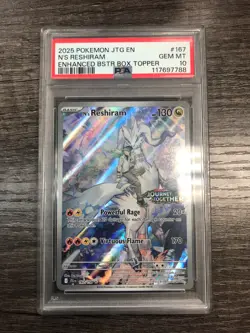 Pokemon N's Reshiram Journey Together Bx. Topper Promo #167 PSA 10 Gem Mint - Image 1