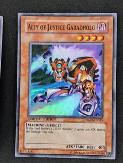 2x Ally of Justice Garadholg HA01-EN015 Super Rare Limited Yugioh LP - Image 5