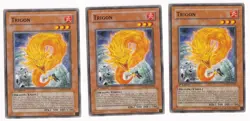3X Trigon - TSHD-EN031 3 x3 Yugioh Yu Gi Oh! Playset 1st Edition - Image 1