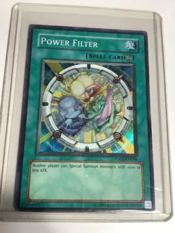 Yugioh TCG Power Filter Unlimited Super Rare The Duelist Genesis TDGS-EN058 LP - Image 1