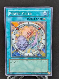 Yugioh TCG Power Filter Unlimited Super Rare The Duelist Genesis TDGS-EN058 LP - Image 1
