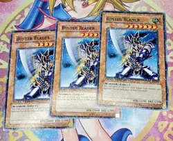 Yugioh 3x Buster Blader - Duel Terminal 1 (DT01) Yu-Gi-Oh Arcade Game Card NM/LP - Image 1