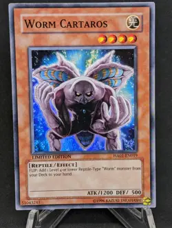 Worm Cartaros - HA01-EN019 - Super Rare Limited Edition Yugioh LP+ - Image 1