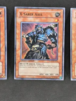 X-SABER AXEL HA01-EN010 LIMITED EDITION Yugioh TCG LP/DMG 3x - Image 3