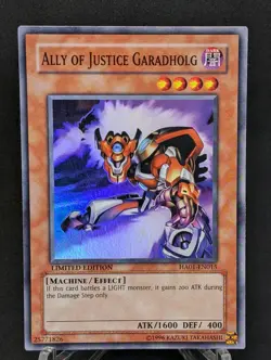 Ally of Justice Garadholg HA01-EN015 Super Rare Limited Yugioh LP-/MP+ - Image 1