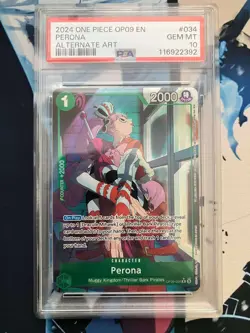 One Piece Card Perona Alt Art OP09-034 Emperors in the New World English PSA 10 - Image 1