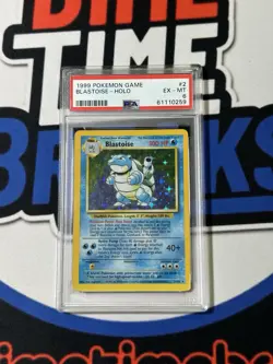 1999 Pokemon Game Blastoise Holo Card PSA 6 - Image 1