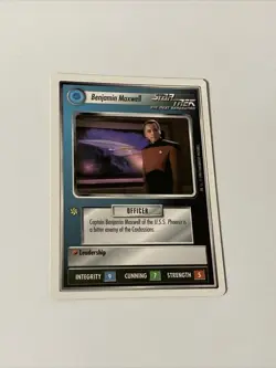 Star Trek CCG Personnel Federation Benjamin Maxwell Uncommon Card - Image 1
