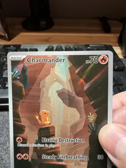 Pokemon Charmander TCG Illustration Rare Card 168/165 SV-151 NM English - Image 5