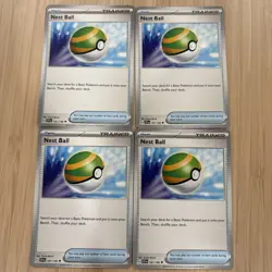 Pokemon TCG Nest Ball Scarlet & Violet Base Set 4X Uncommon Card 181/198 Playset - Image 1
