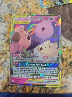 Pokemon Card Togepi & Cleffa & IGGLYBIFF GX Tag Team 143a/236 Cosmic Eclipse - Image 1