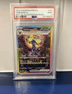 Pokemon 2025 Pre-EN Umbreon EX Special Illustration Rare Card #161 Mint PSA 9 - Image 1
