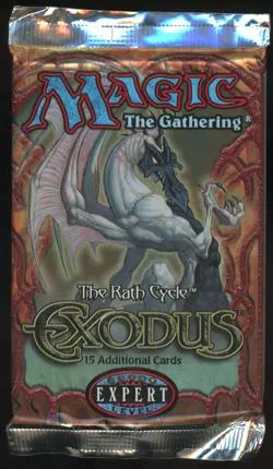 1998 MTG Magic the Gathering Exodus Booster Pack Factor Sealed TCG - Image 1