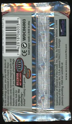 1998 MTG Magic the Gathering Exodus Booster Pack Factor Sealed TCG - Image 2